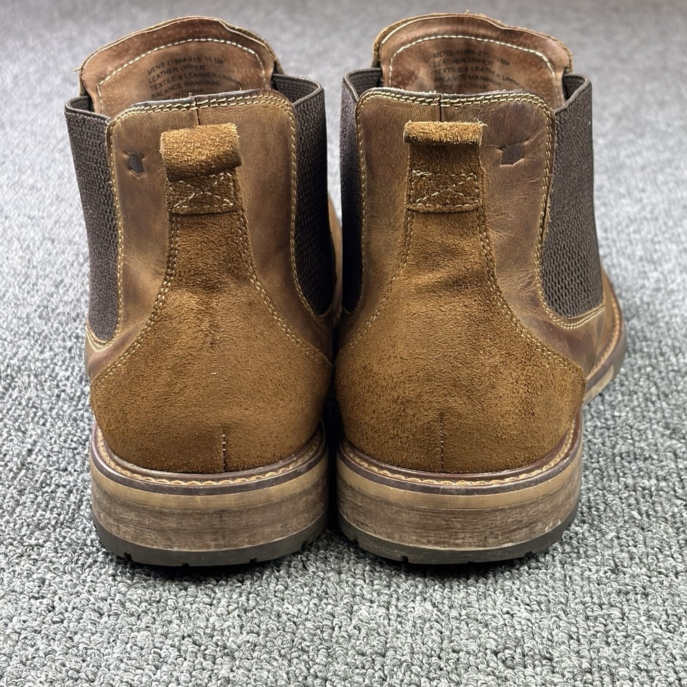 Florsheim Chalet Gore Brown Leather Chelsea Boots Mens Size 10.5 M 11964-215 - Picture 4 of 9
